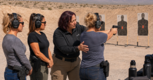 Women participating in progressive preparedness training focused on situational awareness, responsible capability, and decision-making under pressure. preparedness training for women